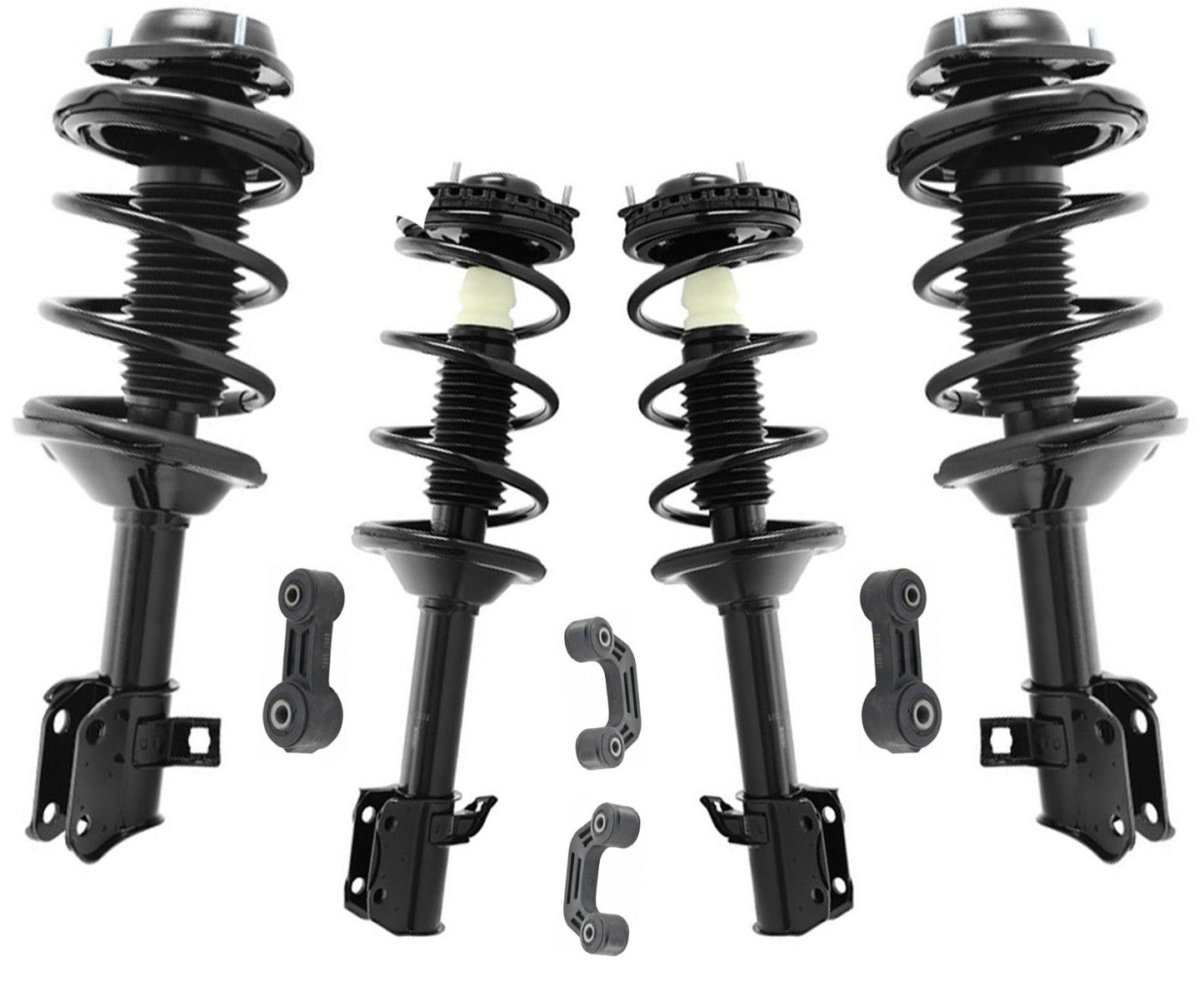 Kit de 8 piezas de puntales de resorte helicoidales completos para Subaru Legacy con tracción en todas las ruedas 1998-1999