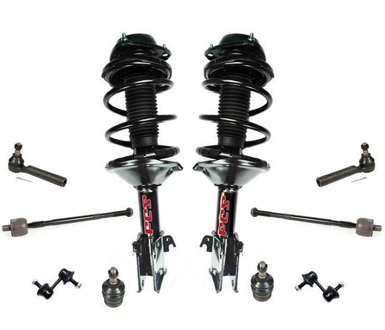 Para 02-03 Impreza RS Sedan 2.5L puntales delanteros completos, varillas de amarre, juntas esféricas