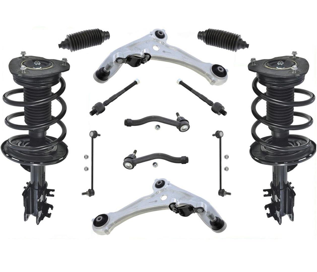 Front Complete Struts Lower Arm & Chassis Kit 12 Pcs for 07-12 Altima 2.5L 4 CYL