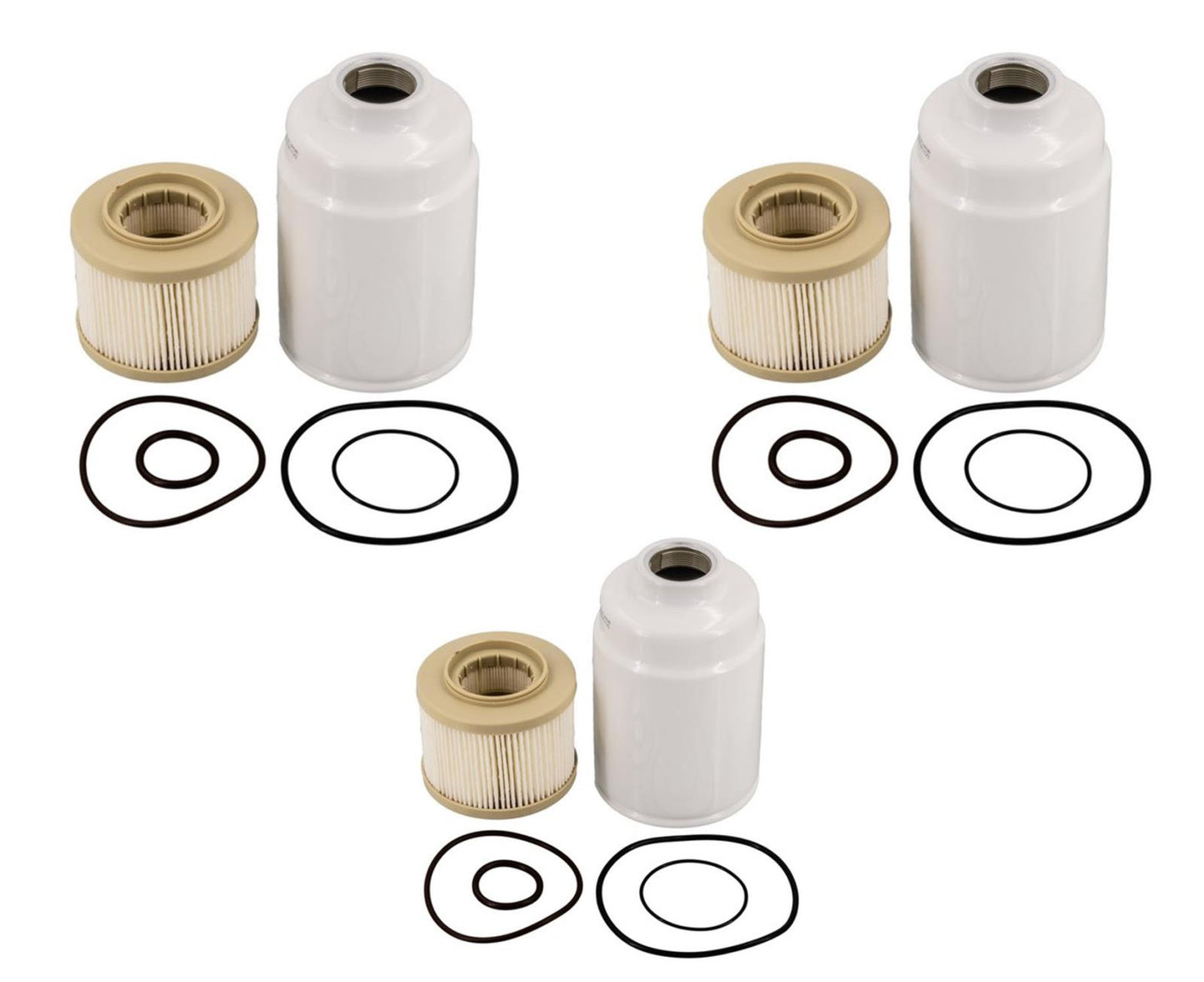 Fits For 06-13 Express Van 6.6L Diesel (3) Water Seperator Fuel Filter Canister