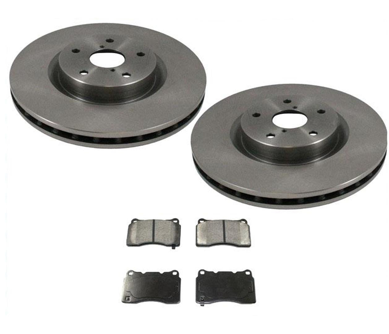 Front Brake Rotors Brake Pads For Subaru WRX STI E257 2.5L Turbo 2005-2016