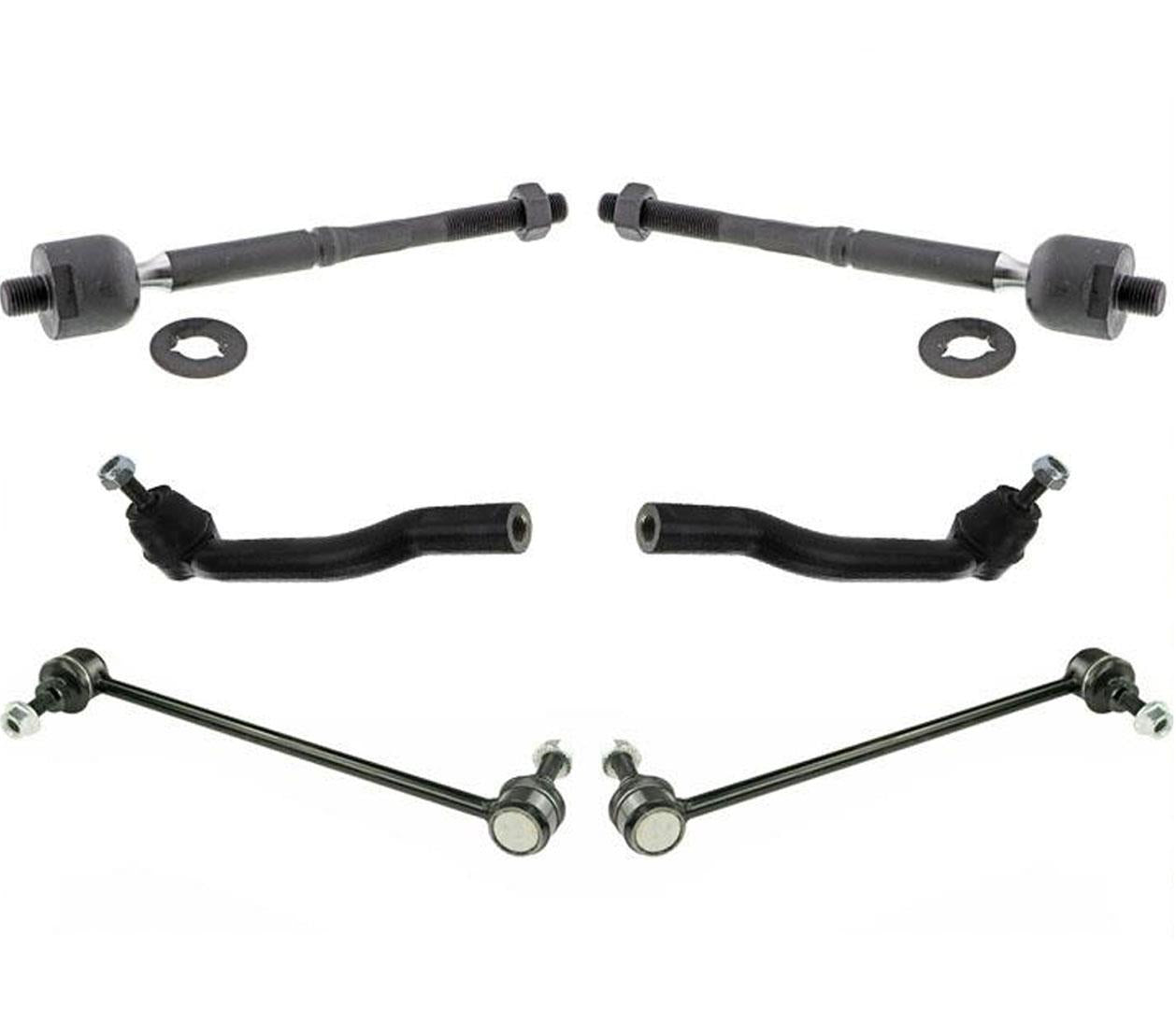 Front Swar Bar Links Inner and Outer Tie Rods Fits Nissan Versa 2007-2011