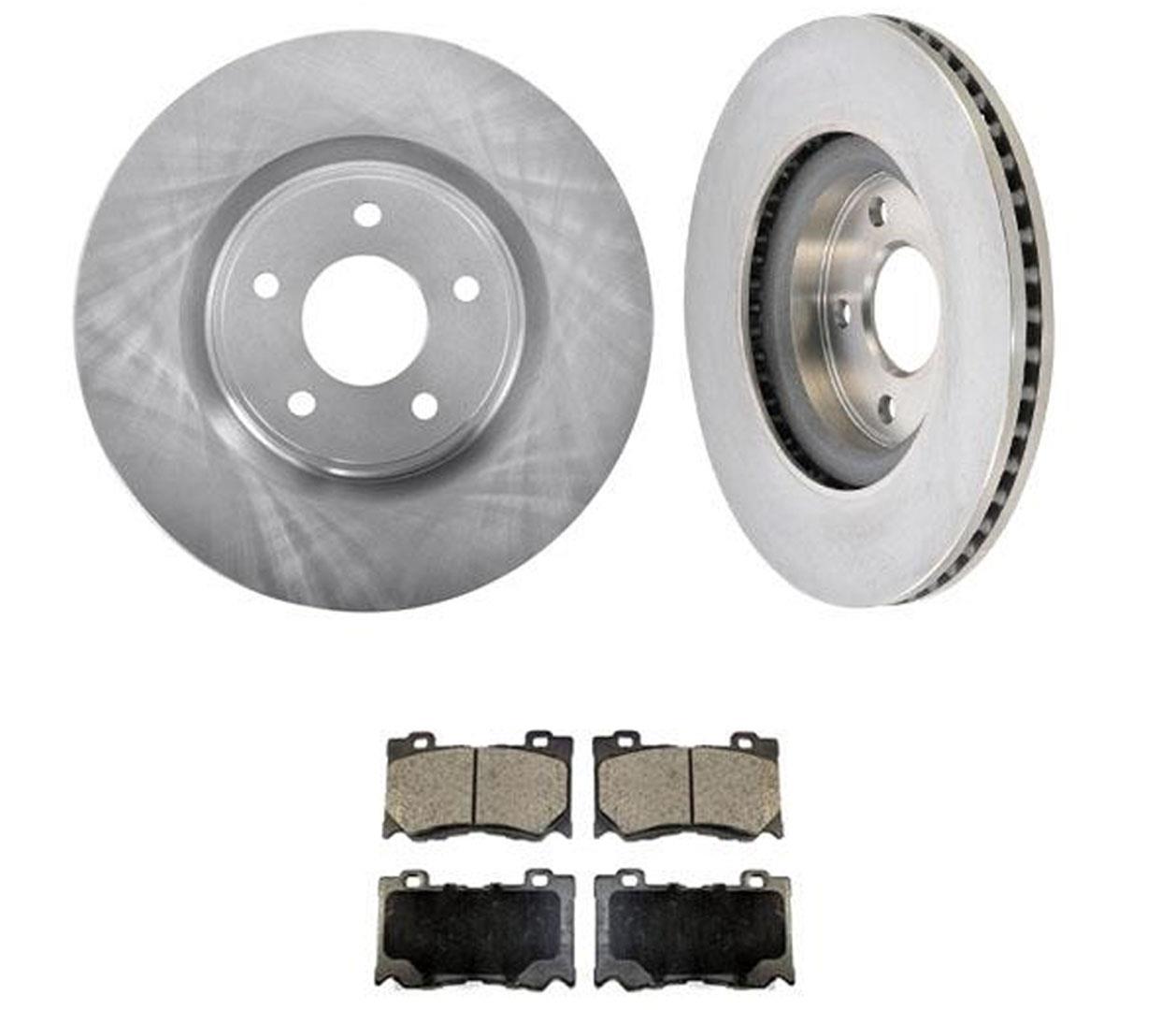 For 2014-2019 Infiniti Q50 With 320MM Front Brake Rotors & Ceramic Brake Pads