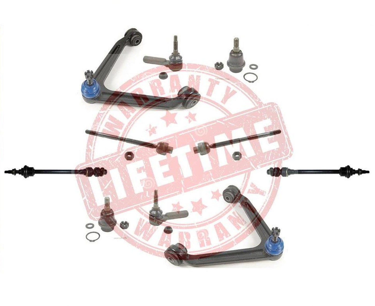 Brazos de control, rótulas, varillas de amarre, enlaces de barra estabilizadora para Dodge Ram 1500 4x4 02-05