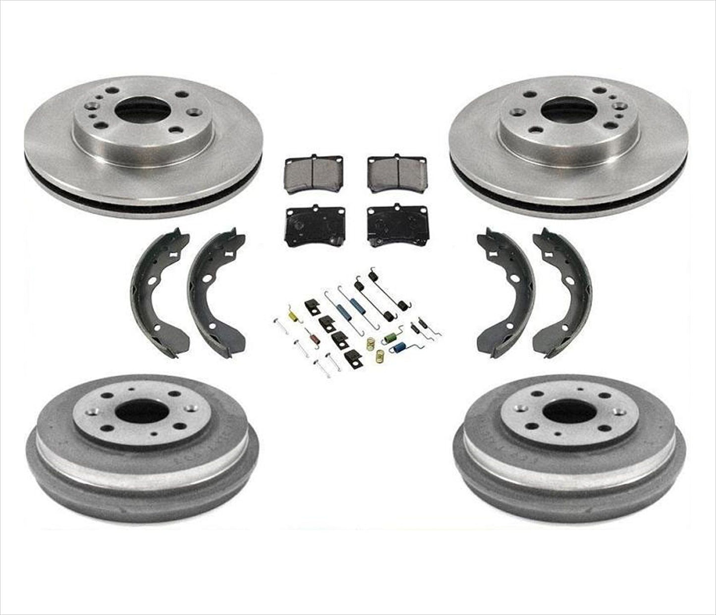Rotores de freno Tambores Pastillas de freno Zapatas y resorte para Mazda Protege 95-98 323 90-94