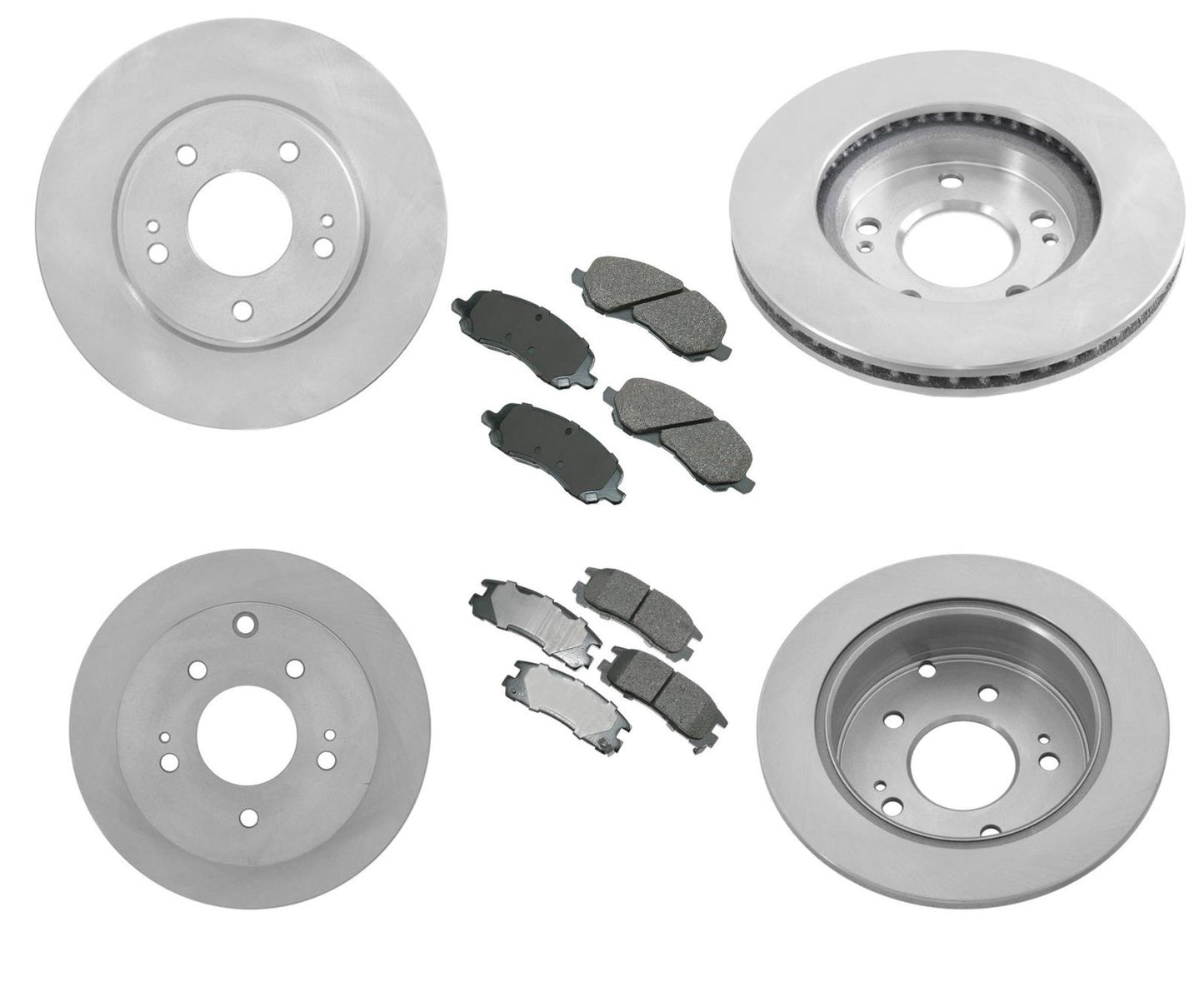 Front & Rear Rotors & Ceramic Brake For Mitsubishi Galant 2.4L 2004 2005 2007