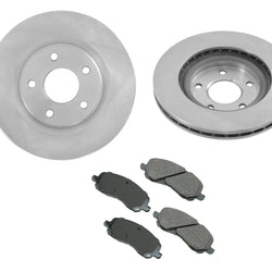 Fits 07-16 Jeep Compass Front Brake 11 9/16 4W Diameter Rotors & CERAMIC Pads