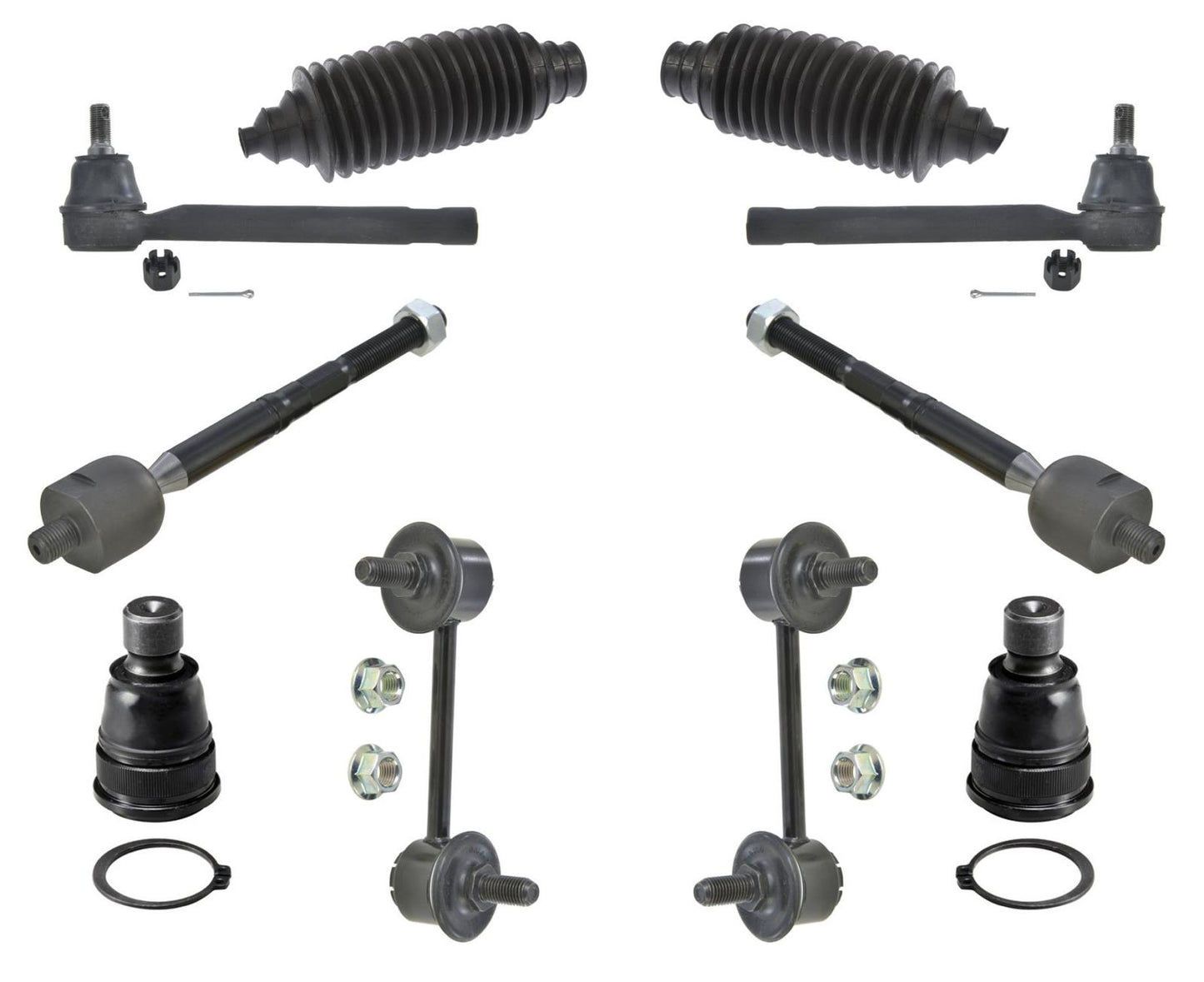 Front Lower Ball Joint Tie Rods Boots Sway Bar Links for 07-12 Mazda CX-7 10Pc