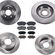 Frt & Rr Disc Brake Rotors Ceramic Pads For 2017-2020 Hyundai Elantra 1.6 Turbo