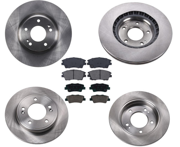 Frt & Rr Disc Brake Rotors Ceramic Pads For 2017-2020 Hyundai Elantra 1.6 Turbo
