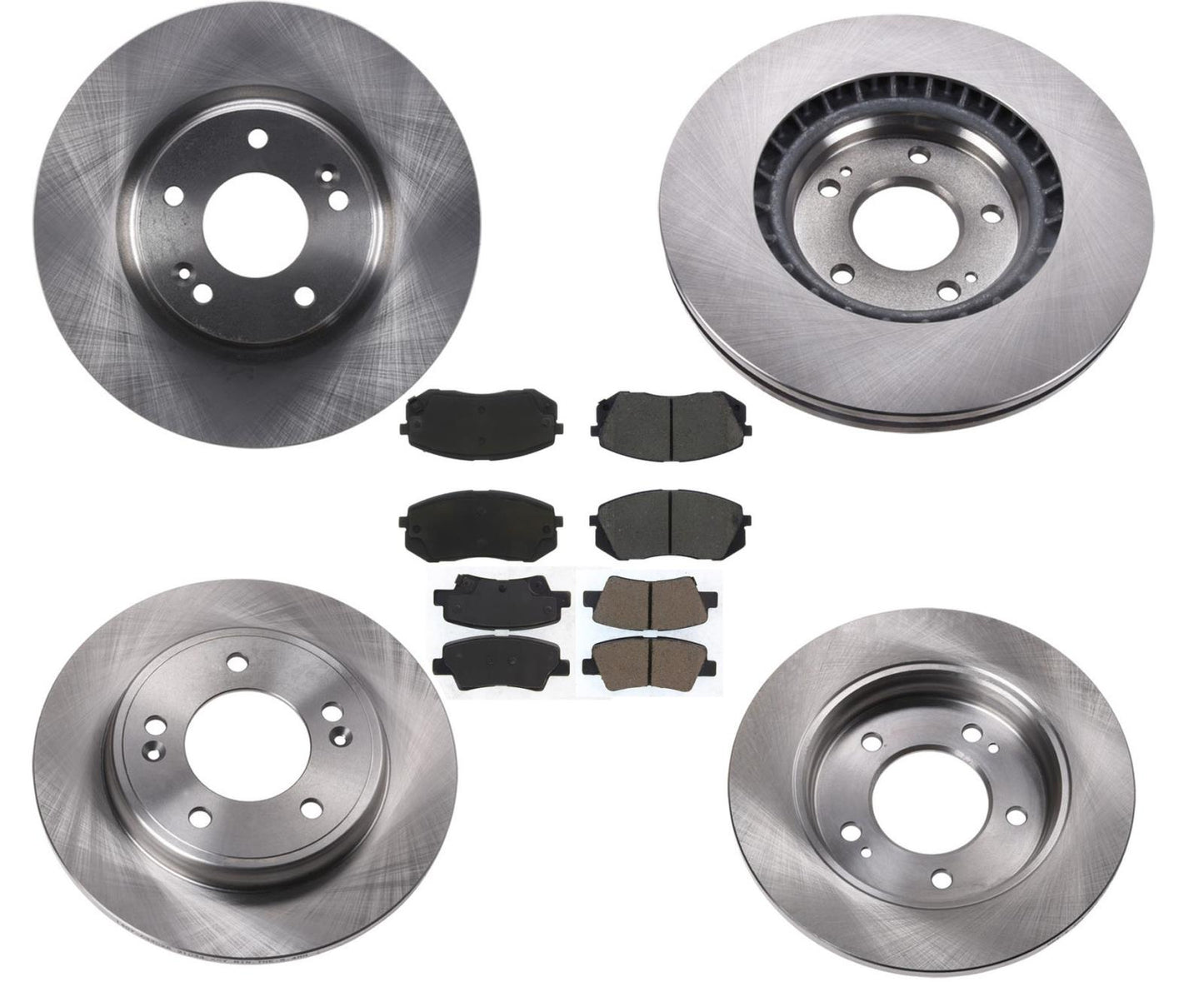 Frt & Rr Disc Brake Rotors Ceramic Pads For 2019-2021 Hyundai Veloster 1.6 Turbo