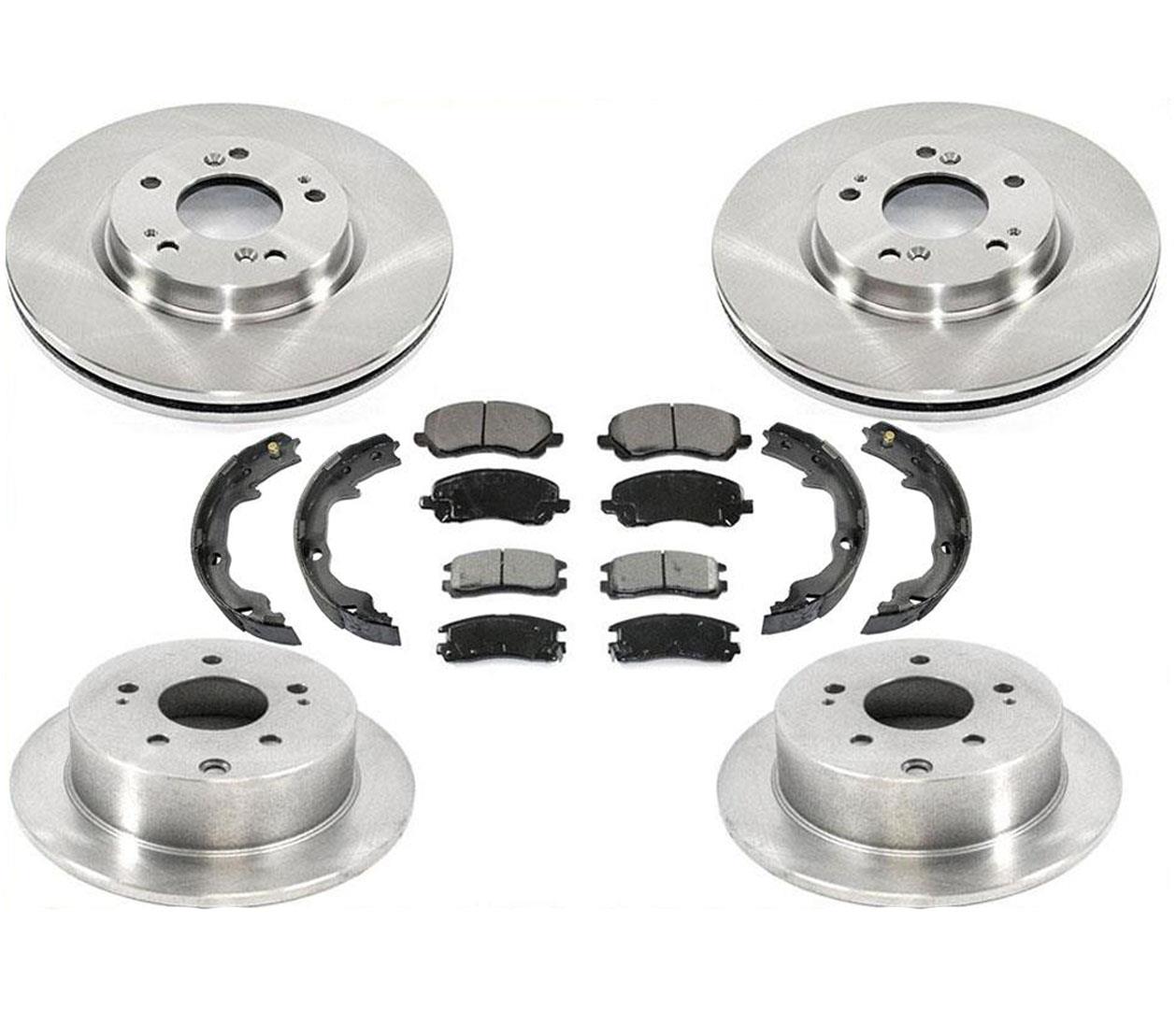 06-12 For Mitsubishi Eclipse 2.4L 4 Cyl FR R Brake Disc Rotors Pad Parking 7p