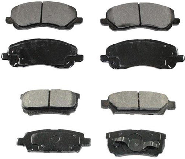 Fits 07-16 Jeep Compass With 262MM Rear Rotors Front & Rear Ceramic Pads