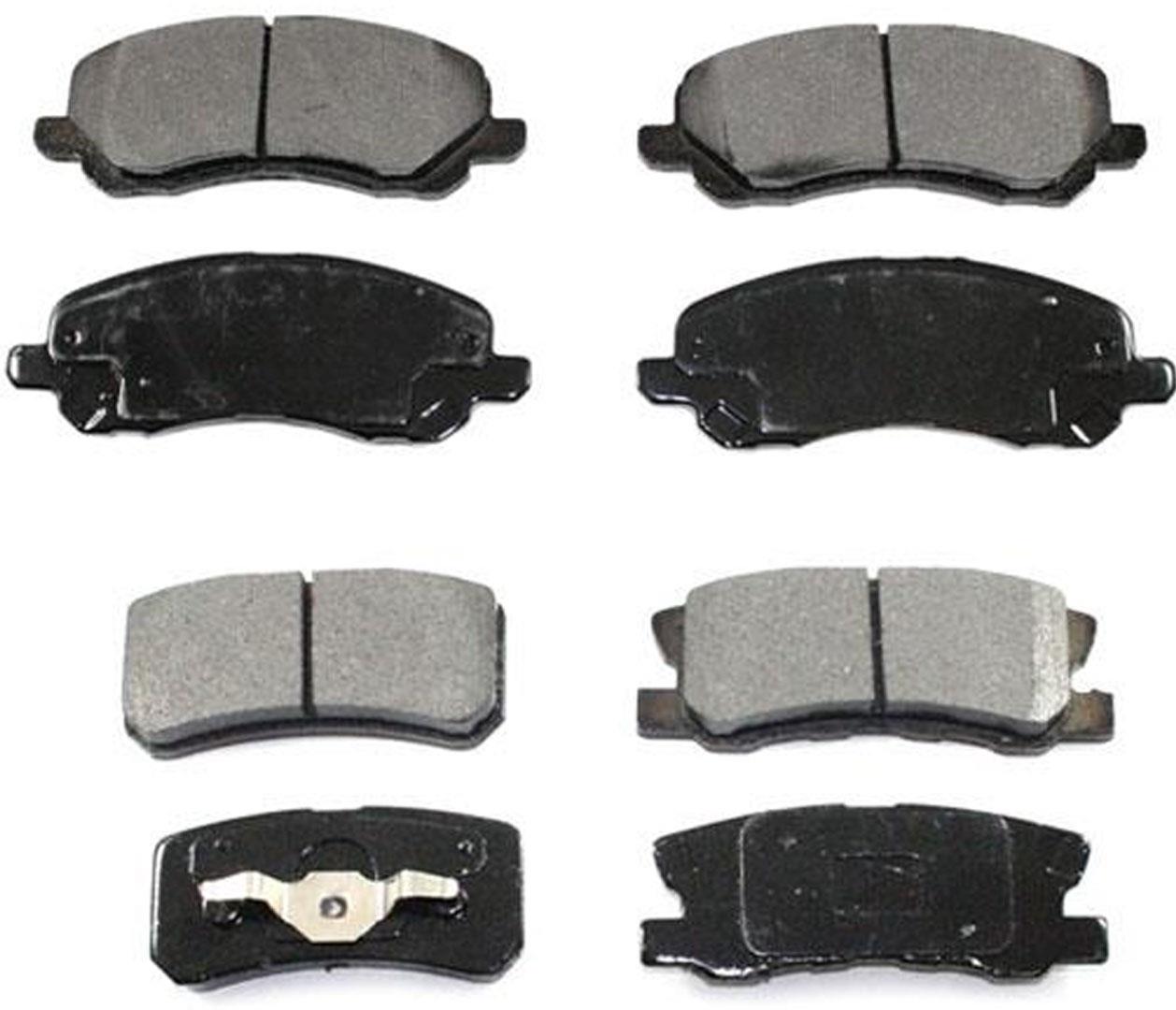 Fits 07-16 Jeep Compass W 302MM Rear Rotors Front & Rear Ceramic Brake Disc Pads