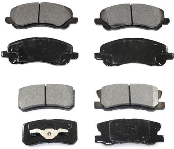 Fits 07-16 Jeep Compass W 302MM Rear Rotors Front & Rear Ceramic Brake Disc Pads