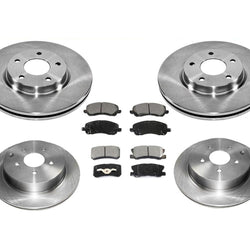 Fits 07-16 Jeep Compass With 302MM Rear Rotors Front & Rear Disc Brake Rotor