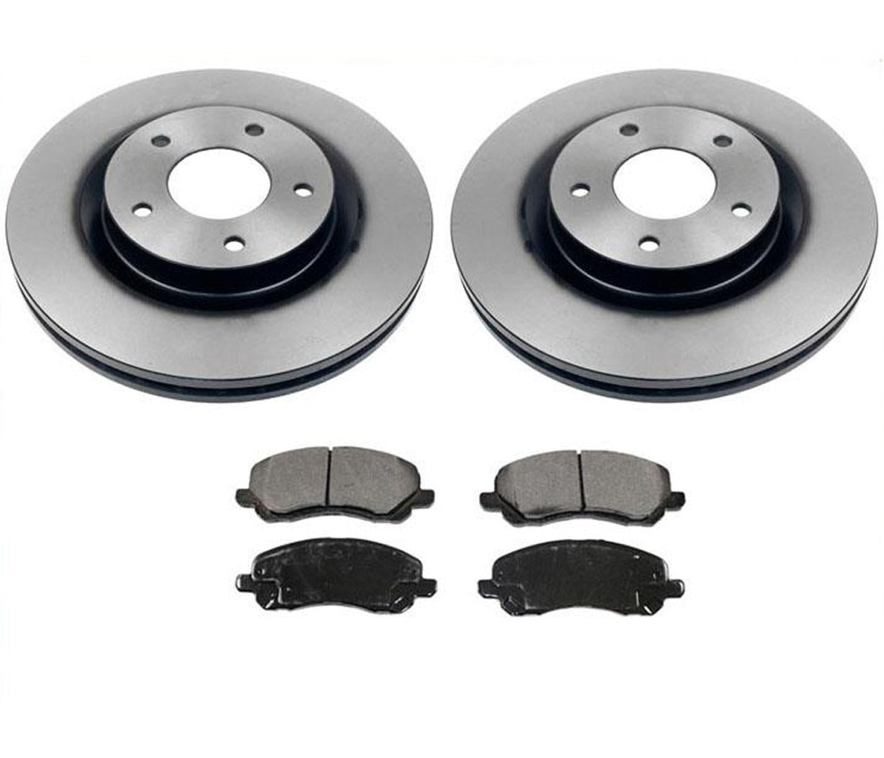 Rotores de disco delanteros de 295 mm y almohadillas de cerámica de 11 9/16 pulgadas para Jeep Compass 07-15