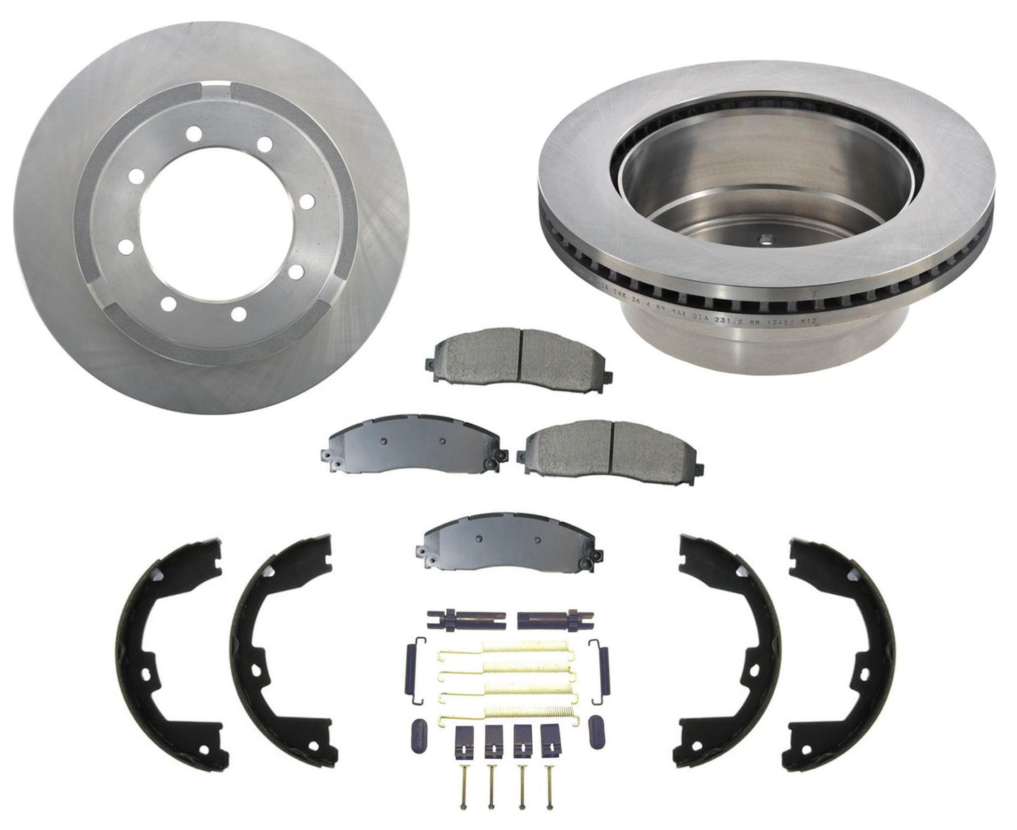 Rear Disc Brake Rotor Pads For 13-22 Ford F350 Super With Dual Rear Wheels Only