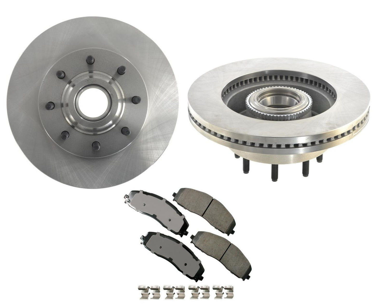 Front Disc Brake Rotor Pads For Rear Wheel Drive Only 13-20 Ford F250 Super Duty