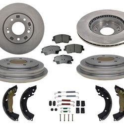 Frt Disc Rotors Rear Drums For 2017-2020 Hundai Elantra SE Only W R Drum Brakes