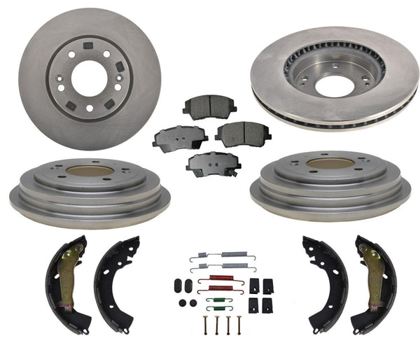 Frt Disc Rotors Rear Drums For 2017-2020 Hundai Elantra SE Only W R Drum Brakes