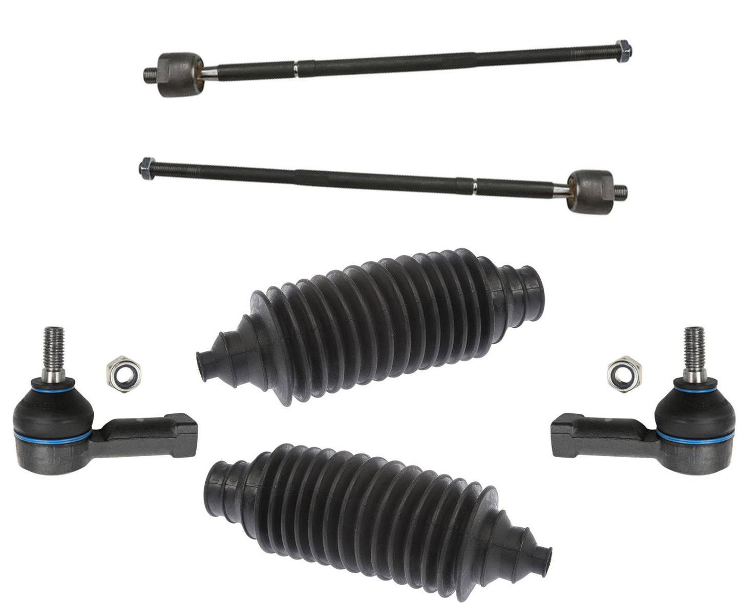 Se adapta a Smart ForTwo 2008-2016, botas con varillas de amarre interiores y exteriores delanteras, kit de 6 piezas