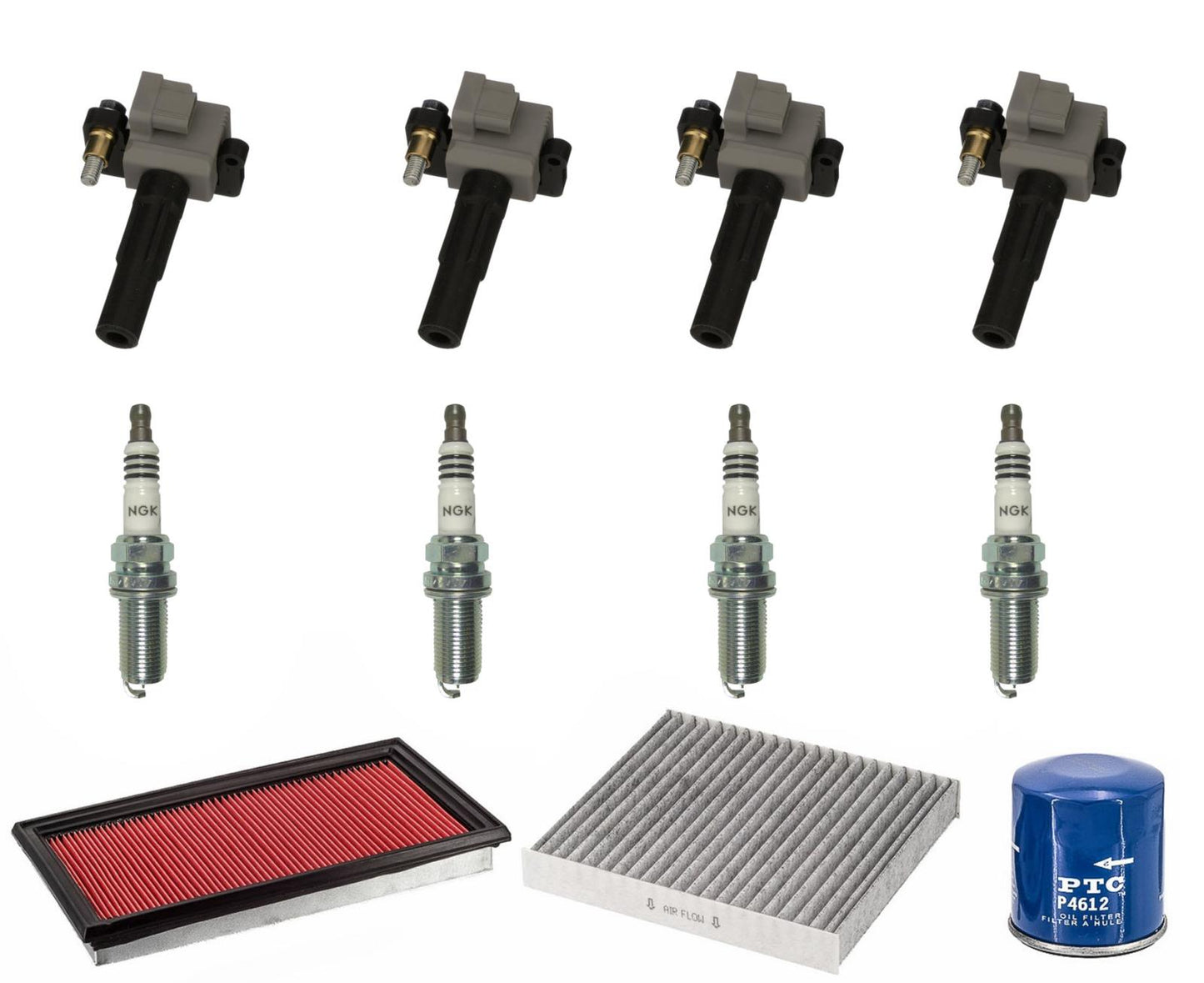 Direct Ignition Coils Plugs Filter For 04-07 Subaru Impreza WRX 2.5L Turbo
