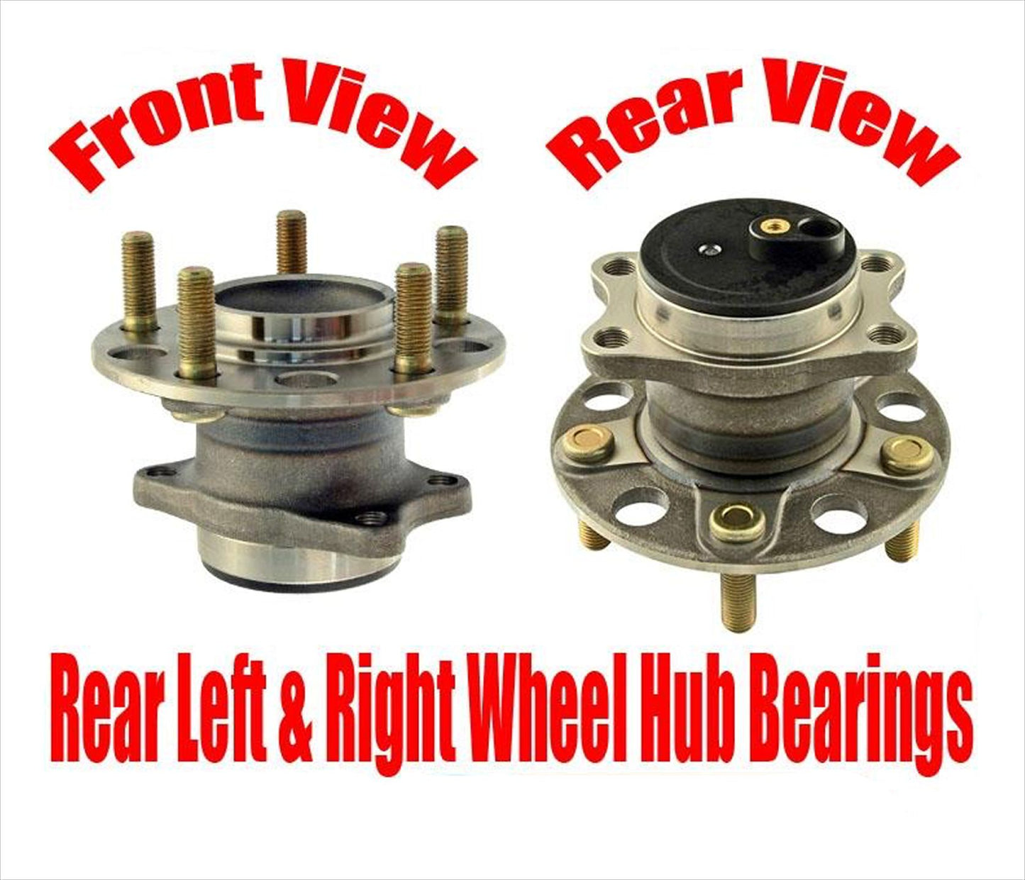 (2) REAR Wheel Bearing and Hub Assembly, Rear For 11-2014 Chrysler 200