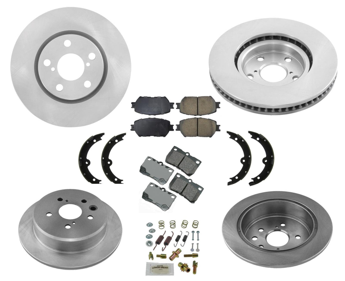 For 09-13 Lexus IS250 Built in USA Vin 1 or 4 Brake Rotors Ceramic Brake Pads 8p