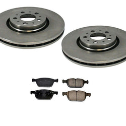 Fits 10-14 Volvo XC90 336MM 13 1/4 Inch Front Brake Rotors & Ceramic Pads