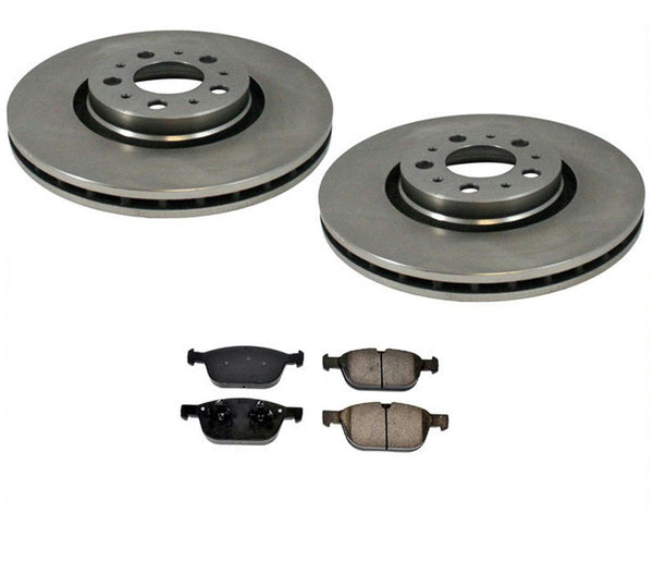 Fits 10-14 Volvo XC90 336MM 13 1/4 Inch Front Brake Rotors & Ceramic Pads