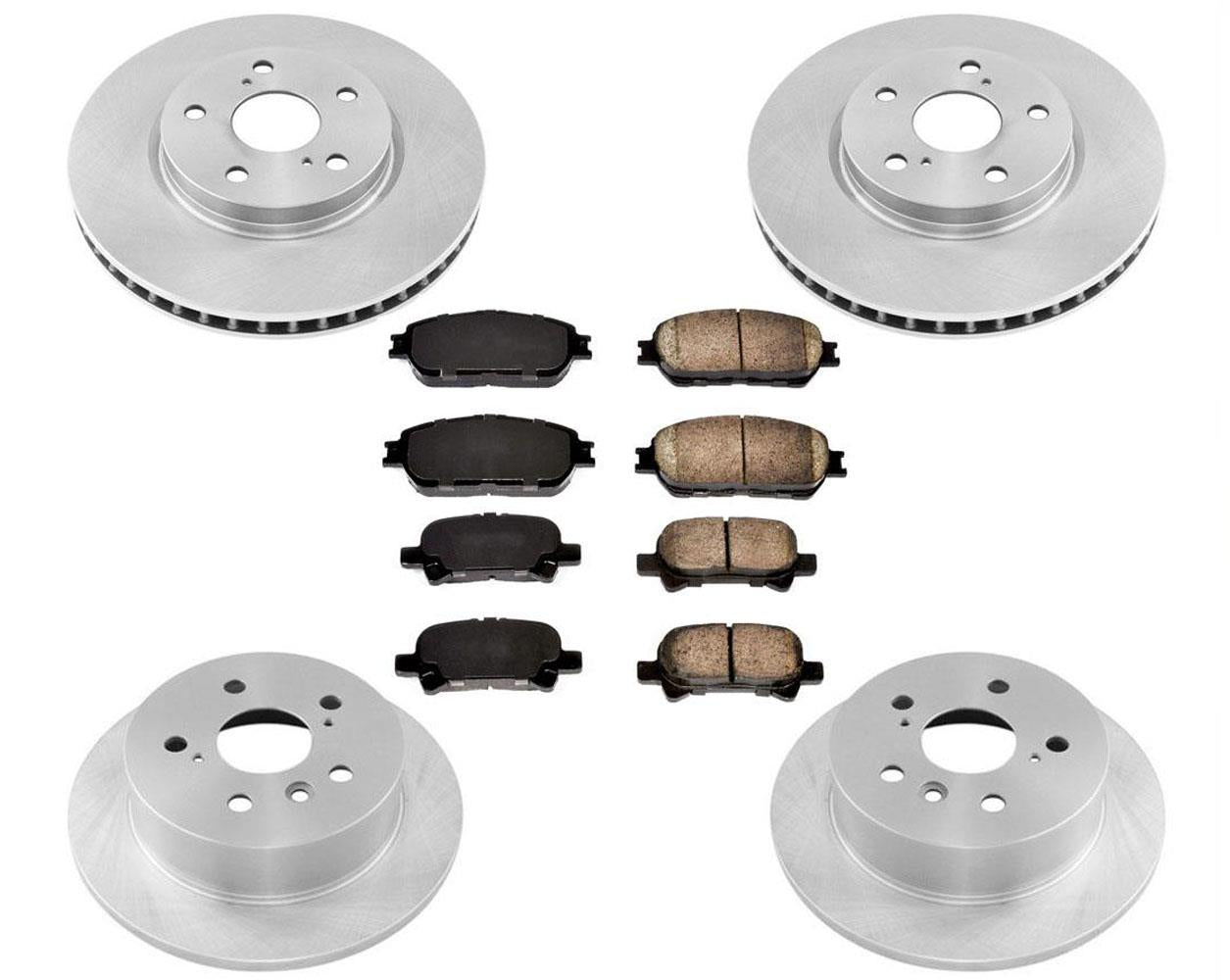 Front Rear Disc Brake Rotors Ceramic Brake Pads for Toyota Solara 2004-2008