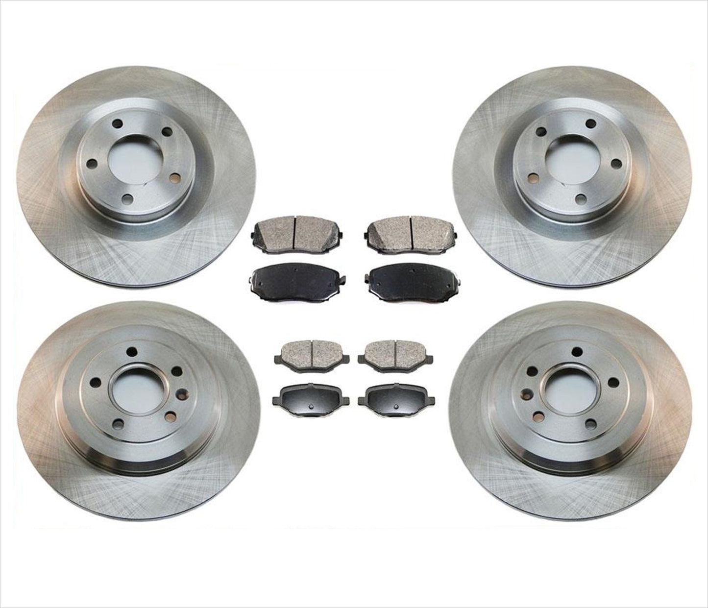 Front & Rear Brake Rotors & Ceramic Brake Pads Fits For 11-14 Ford Edge 6Pc Kit