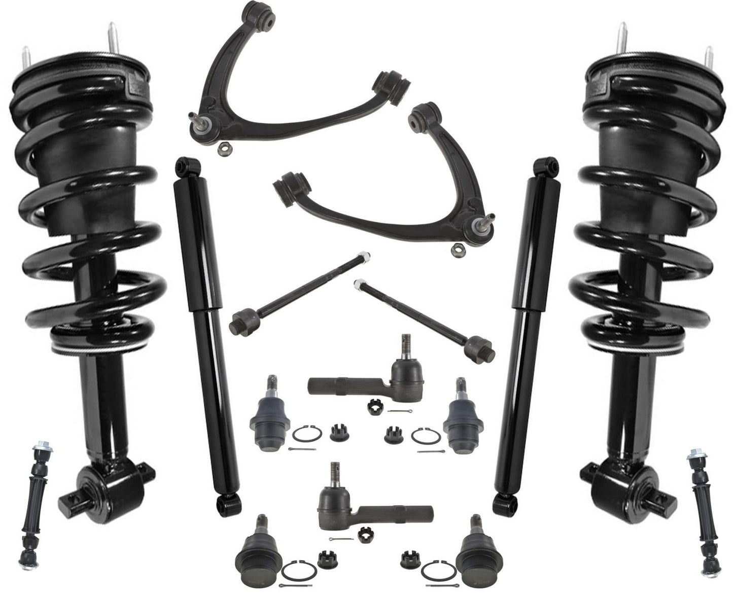 07-13 Silverado 1500 Frt Strut Coil Spring Shocks Electronic Conv Chassis 20Pc