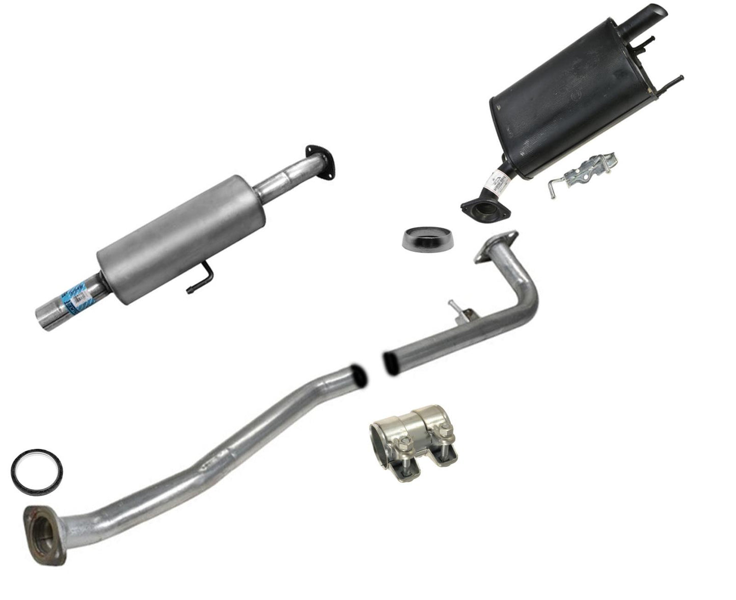 Resonador de escape con tubo de extensión y silenciador para Toyota Camry 2.5L 2012-2017