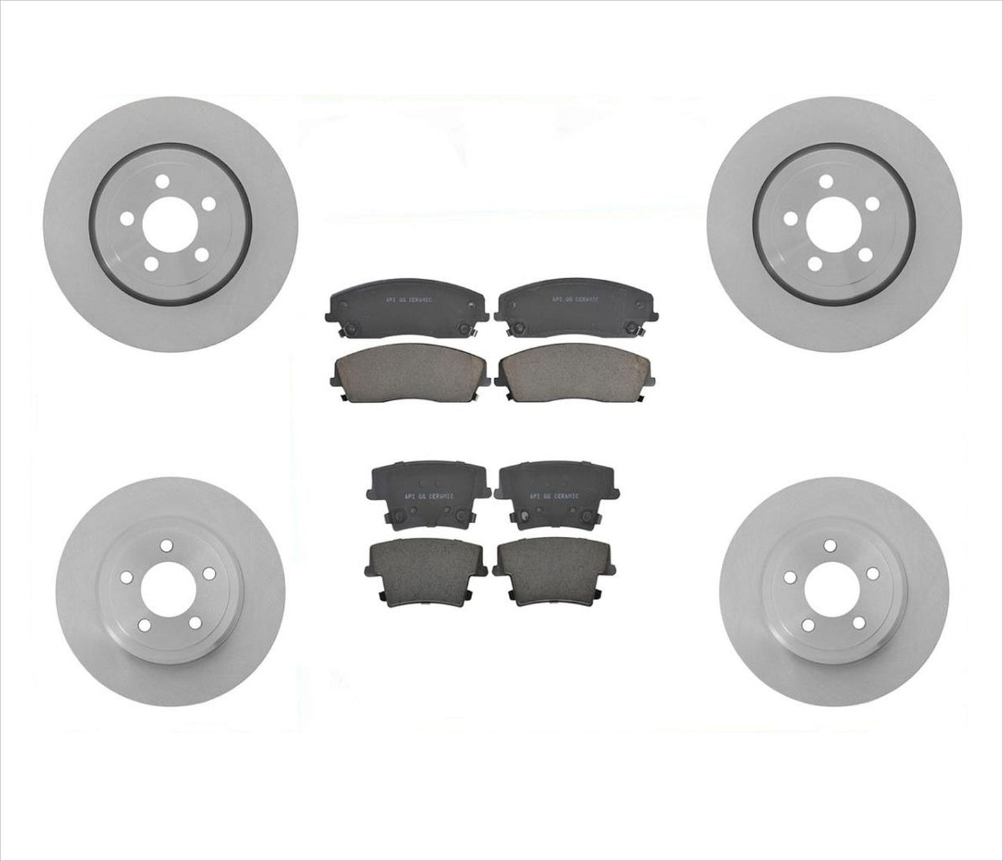Se adapta a 05-17 Chrys 300 TRACCIÓN TRASERA 2.7L 3.5L 3.6L 320MM Pastillas de freno delanteras 6P