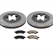 for GMC 2009-2012 Colorado Canyon (2) Front Rotors & Ceramic Brake Pads Pads