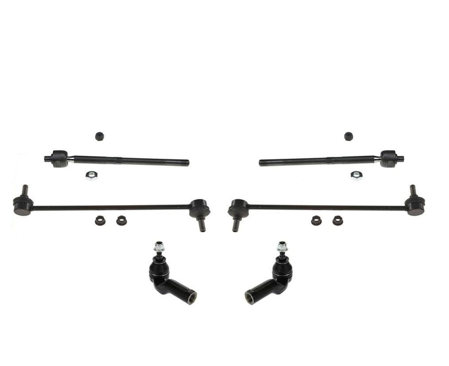 Tie Rods Sway Bar Stabilizer Links for Volvo C30 6pc 2008-2013