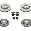 Fits 08-16 XC70 316MM Front 302MM Rear VENTED Rotors Brake Rotor & Ceramic Pads