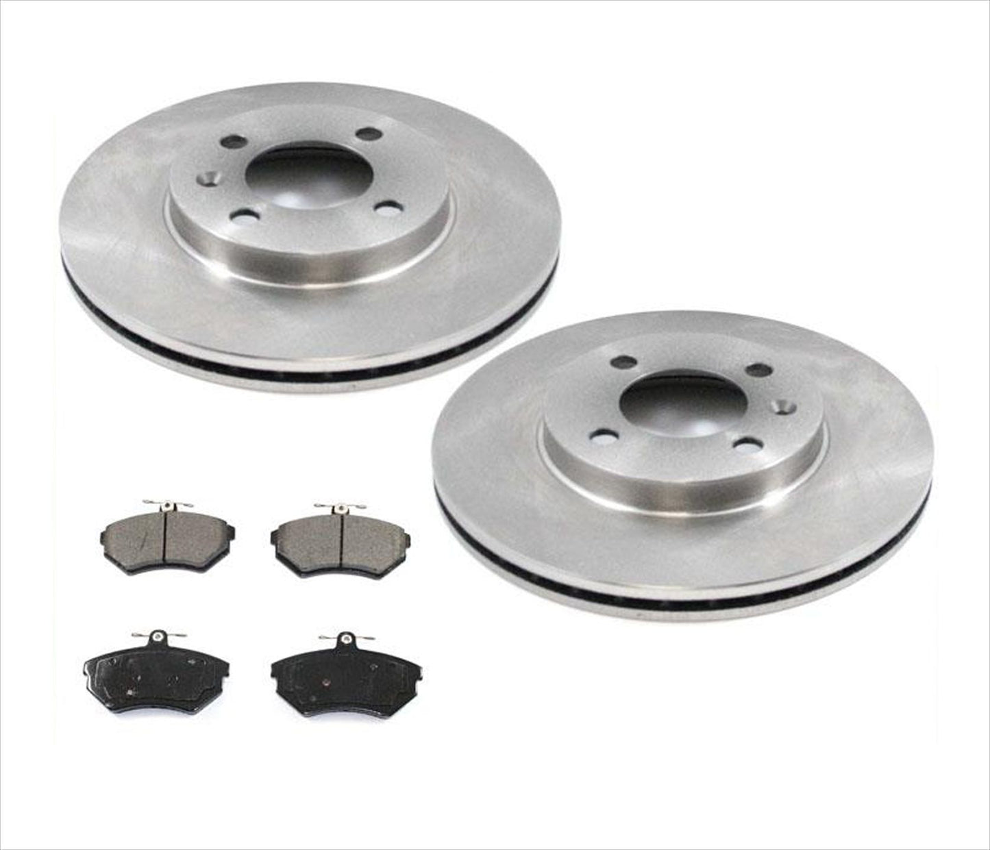 Fits 96-02 VW Cabrio Front Vented Brake Disc Rotors & Ceramic Front Disc Pads