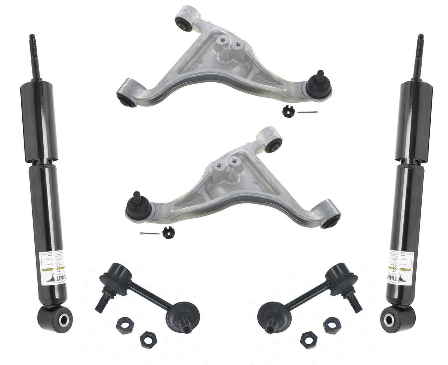 Brazo de control superior trasero con amortiguadores de rótula para Nissan Murano 03-07 6 piezas