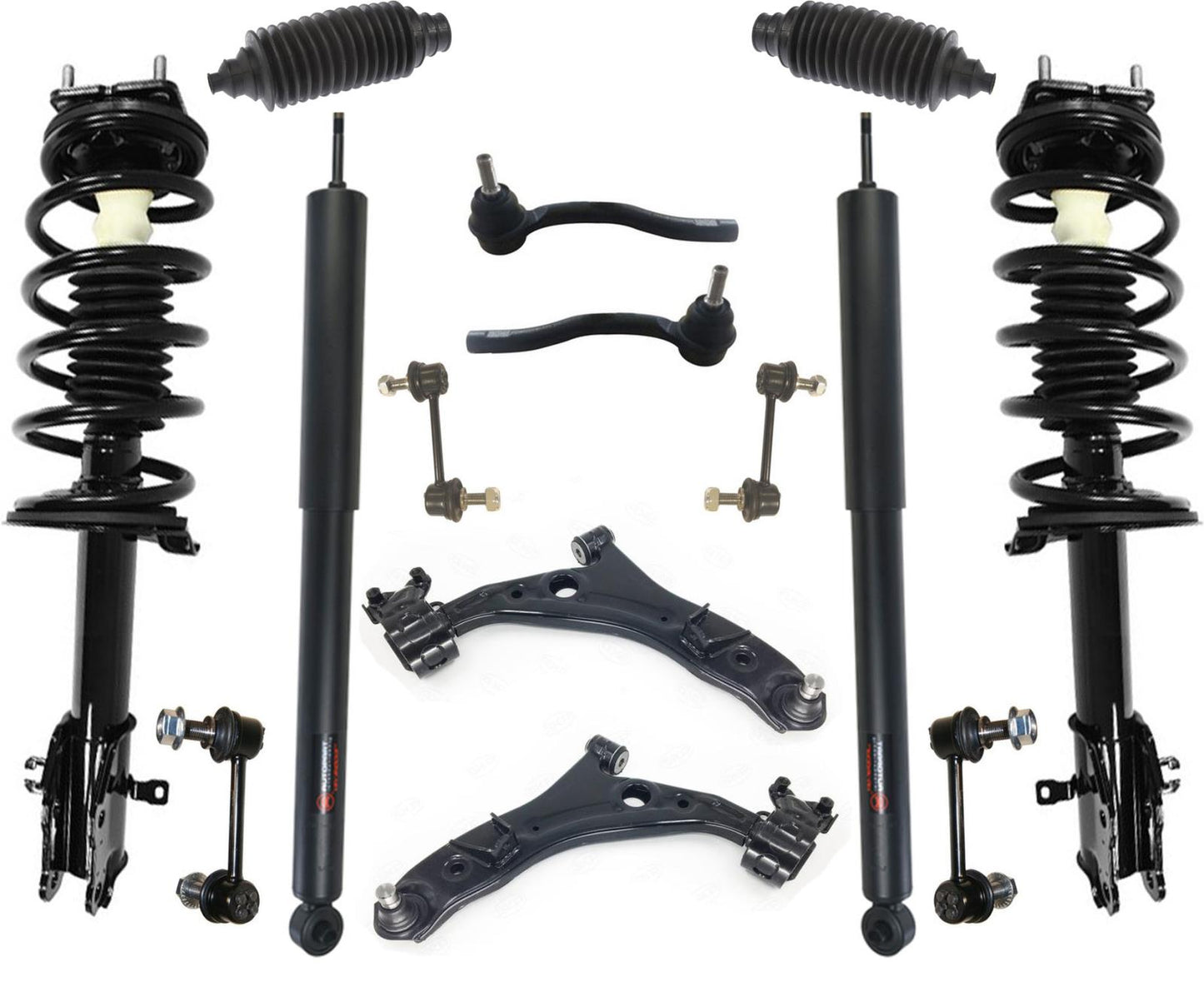 Puntales delanteros, amortiguadores traseros, brazos de control, varillas de amarre y enlaces para Mazda CX-9 2007-2015