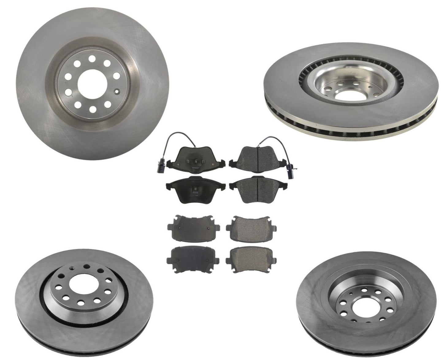 345MM Disc Brake Rotors & Ceramic Brake Pads for Volkswagen 2009-2010 CC 3.6L