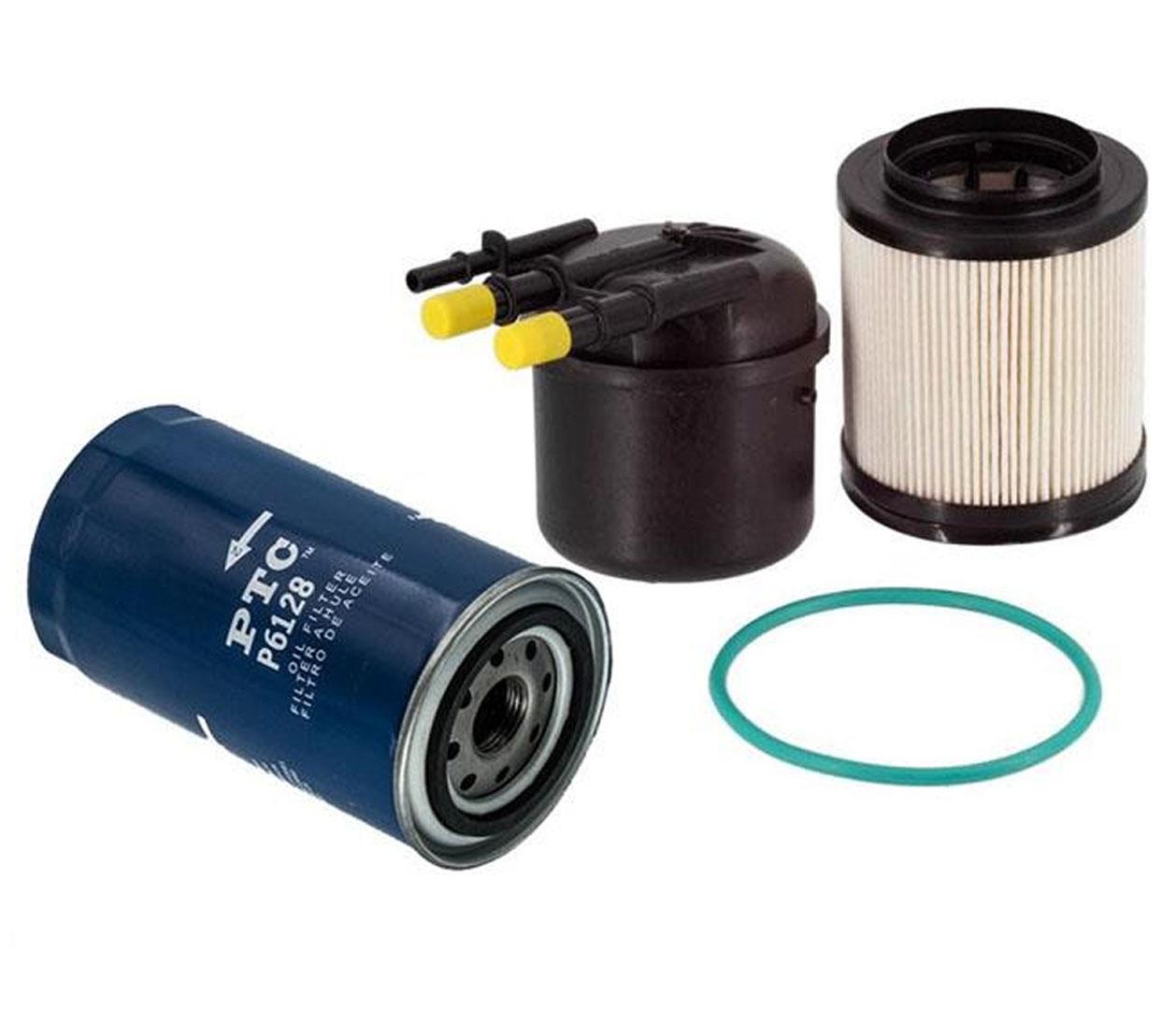 Oil & Diesel Fuel Filter For 2017 2024 Ford F650 F750 6.7L Turbo Diesel 2Pc Kit