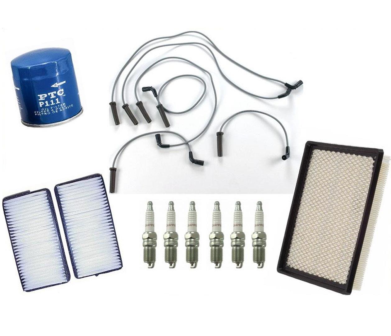 Oil Air Cabin Filter Ignition Wires Set With Plugs for 04-06 Chevy Malibu 3.5L