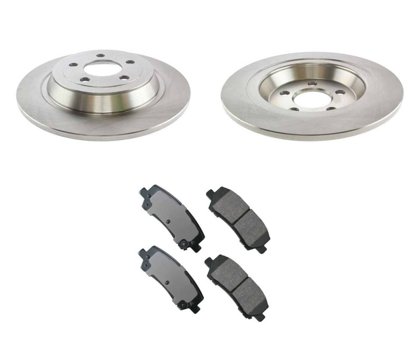 With 320MM Solid REAR Disc Brake Rotors Ceramic Pads Fits 15-22 Ford Mustang