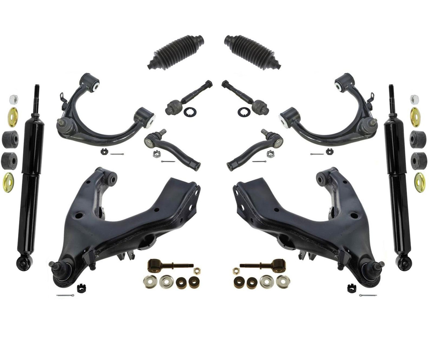 Brazos de control superior inferior W BJ varillas de amarre se adapta a Toyota Land Cruiser 03-07 14 piezas