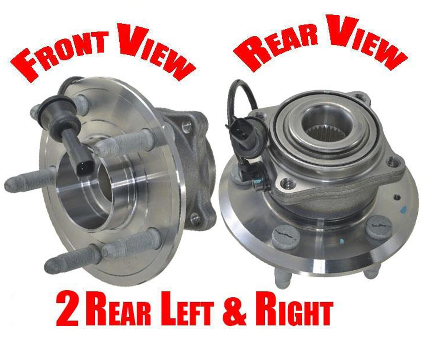 (2) REAR Wheel Bearing Hub Assembly W ABS Sensor Fits 10-17 Chevrolet Equinox