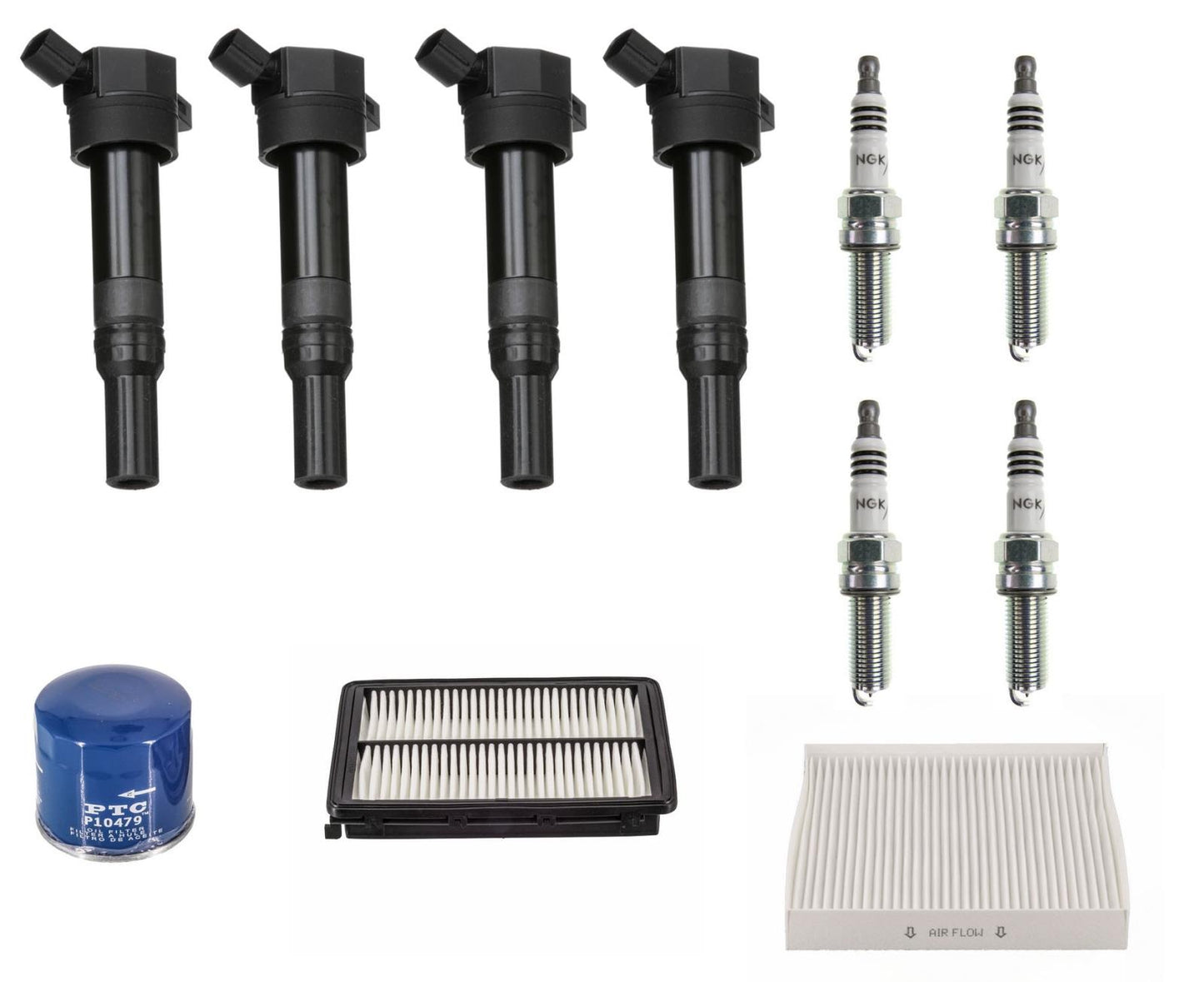 Ignition Coils Spark Plugs Filters Tune Up for Hyundai Tucson 2016-2017 2.0L