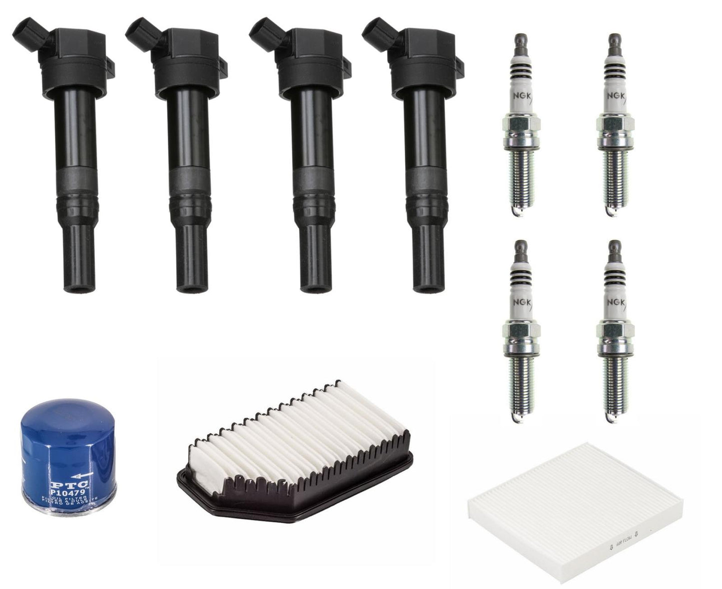Bobinas de encendido Bujías Filtros Tune Up para KIA Soul 2.0L 2012-2014